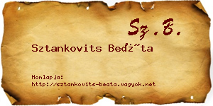 Sztankovits Beáta névjegykártya